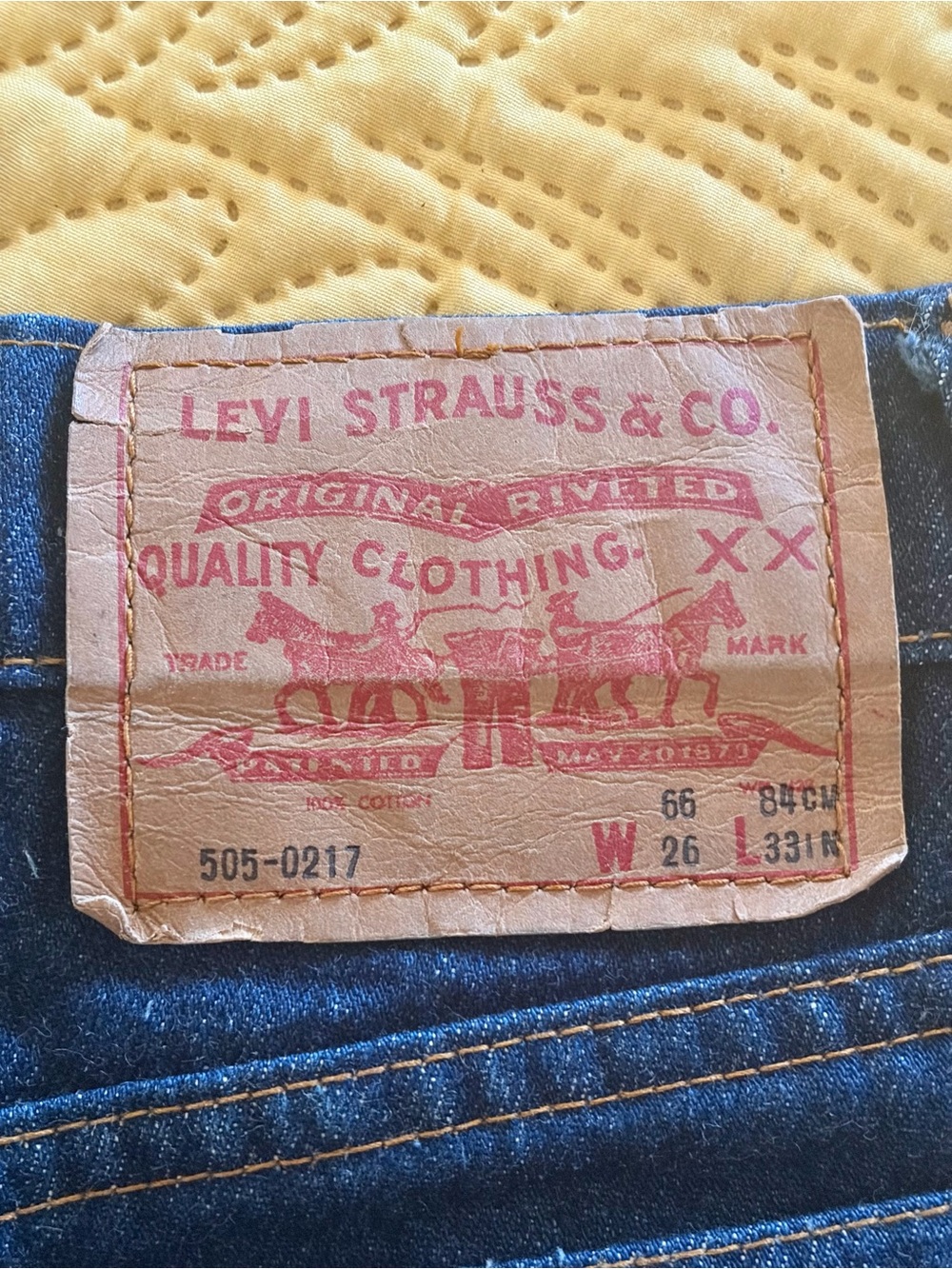 RARE Vintage 1979 Levi’s 505-0217 Jeans W26 L33 Like New Deadstock Hong Kong